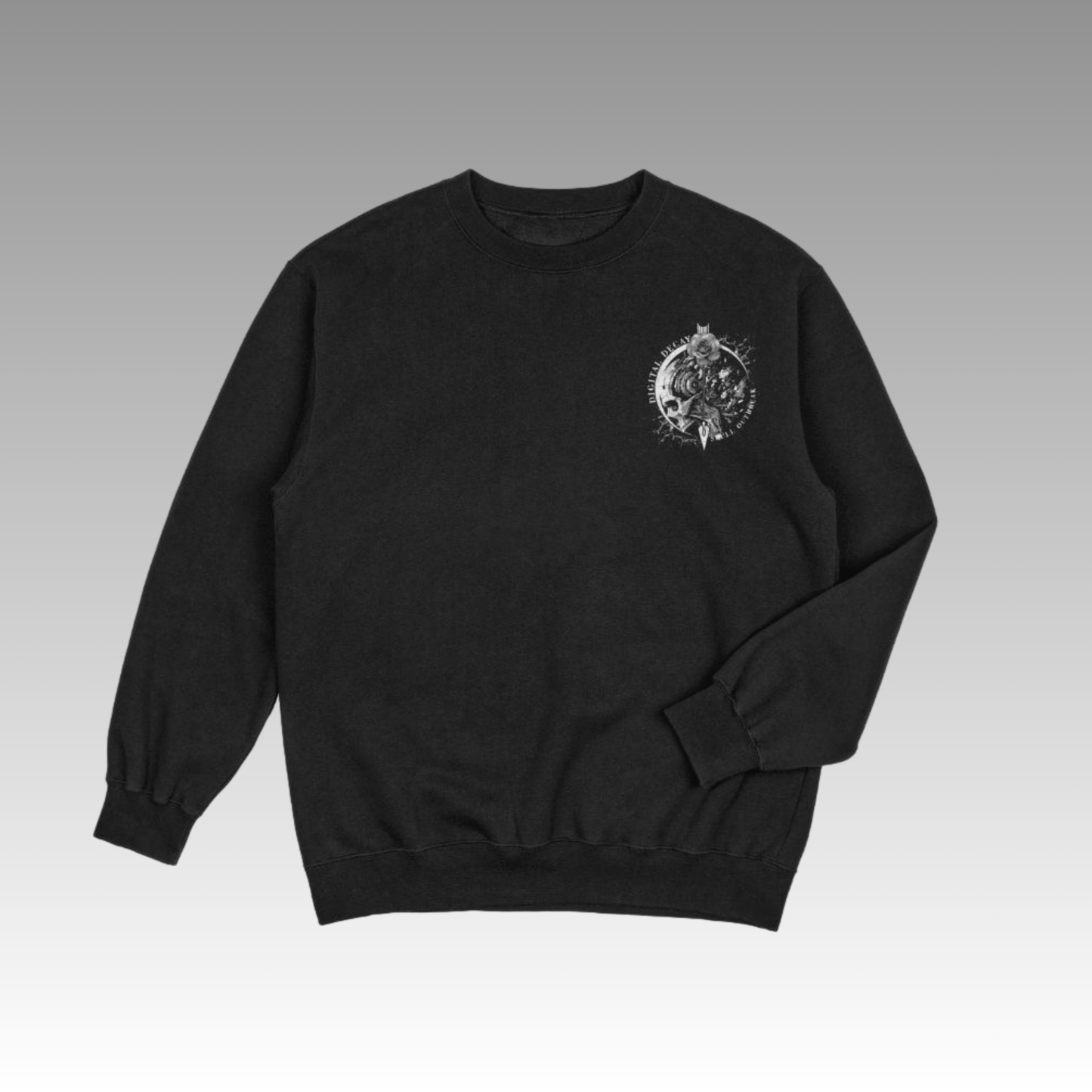 Digital Decay Unisex Premium Crewneck Sweatshirt - skull_clothing