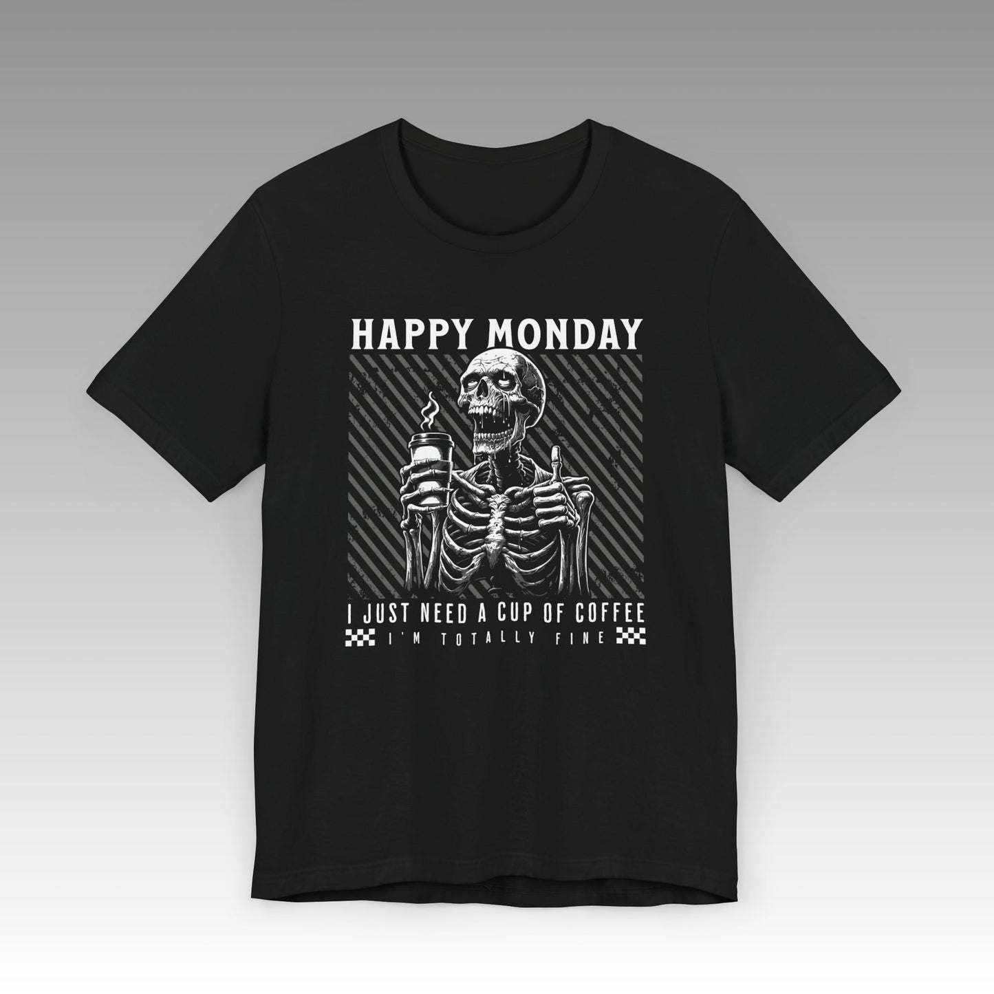 Happy Monday Unisex Jersey Short Sleeve T-Shirt - skull_clothing
