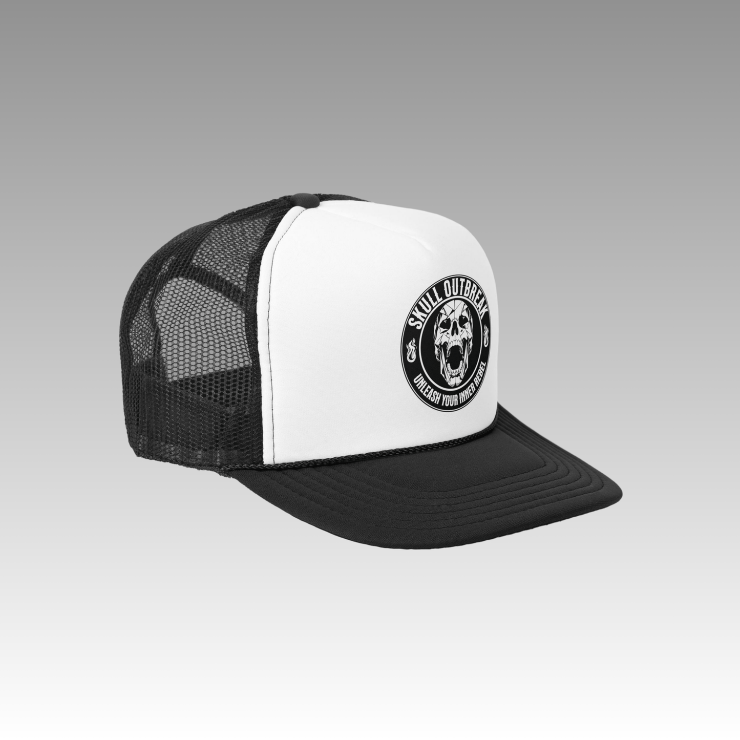 Skull Outbreak Trucker Cap - skull_clothing
