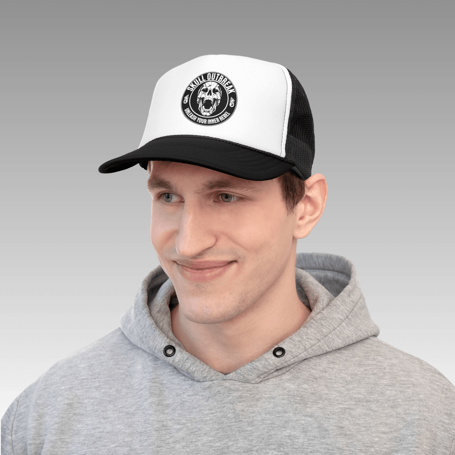 Skull Outbreak Trucker Cap - skull_clothing