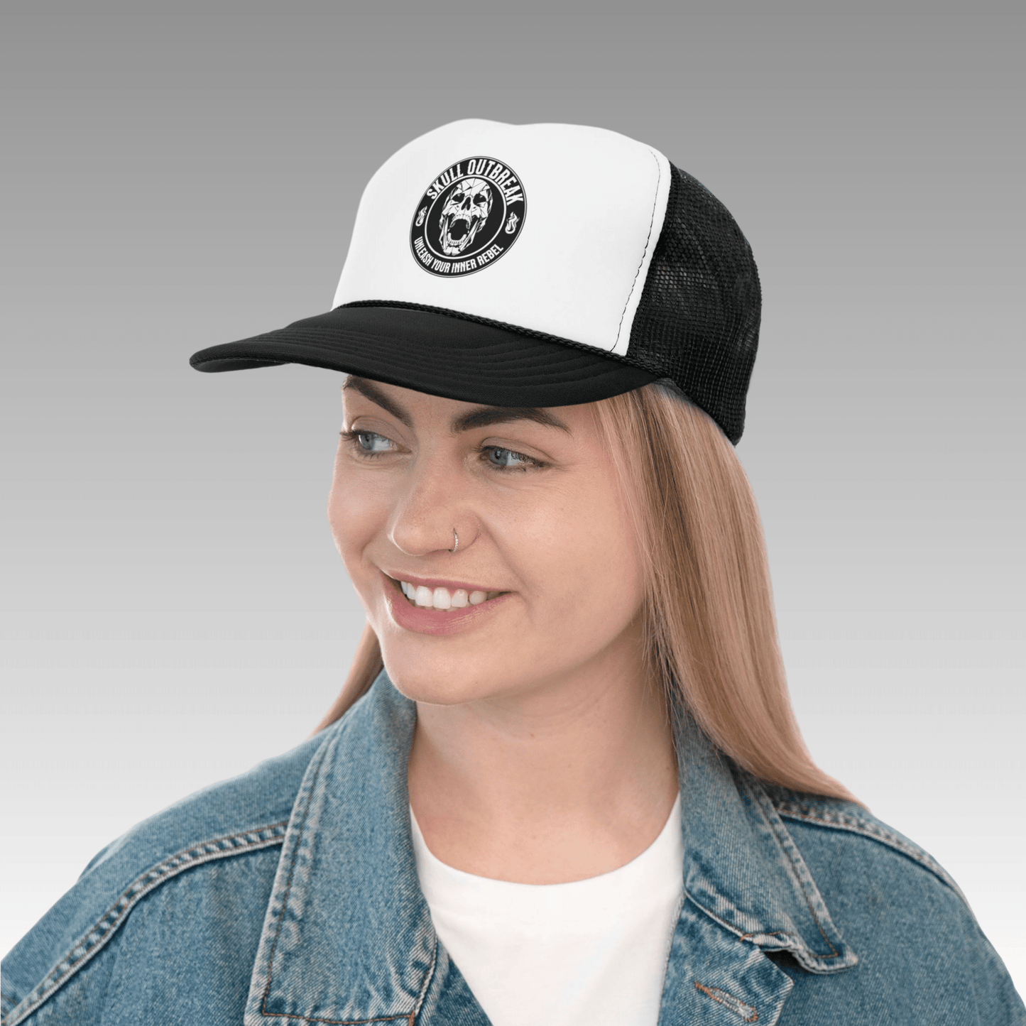 Skull Outbreak Trucker Cap - skull_clothing