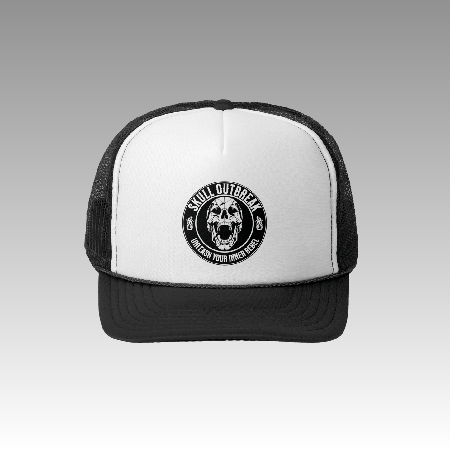 Skull Outbreak Trucker Cap - skull_clothing