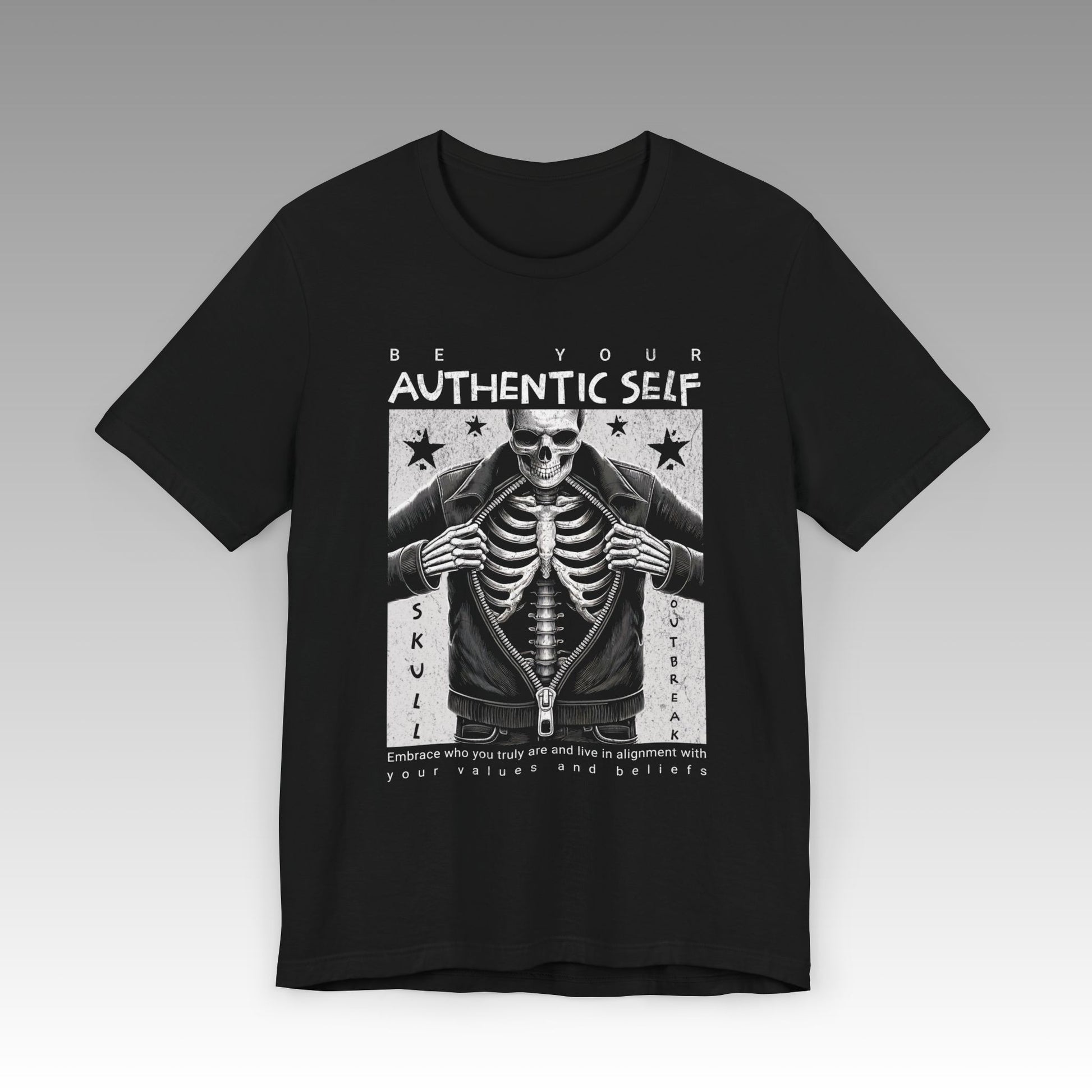 Be Your Authentic Self Unisex Jersey Short Sleeve T-Shirt - Skull Outbreak 