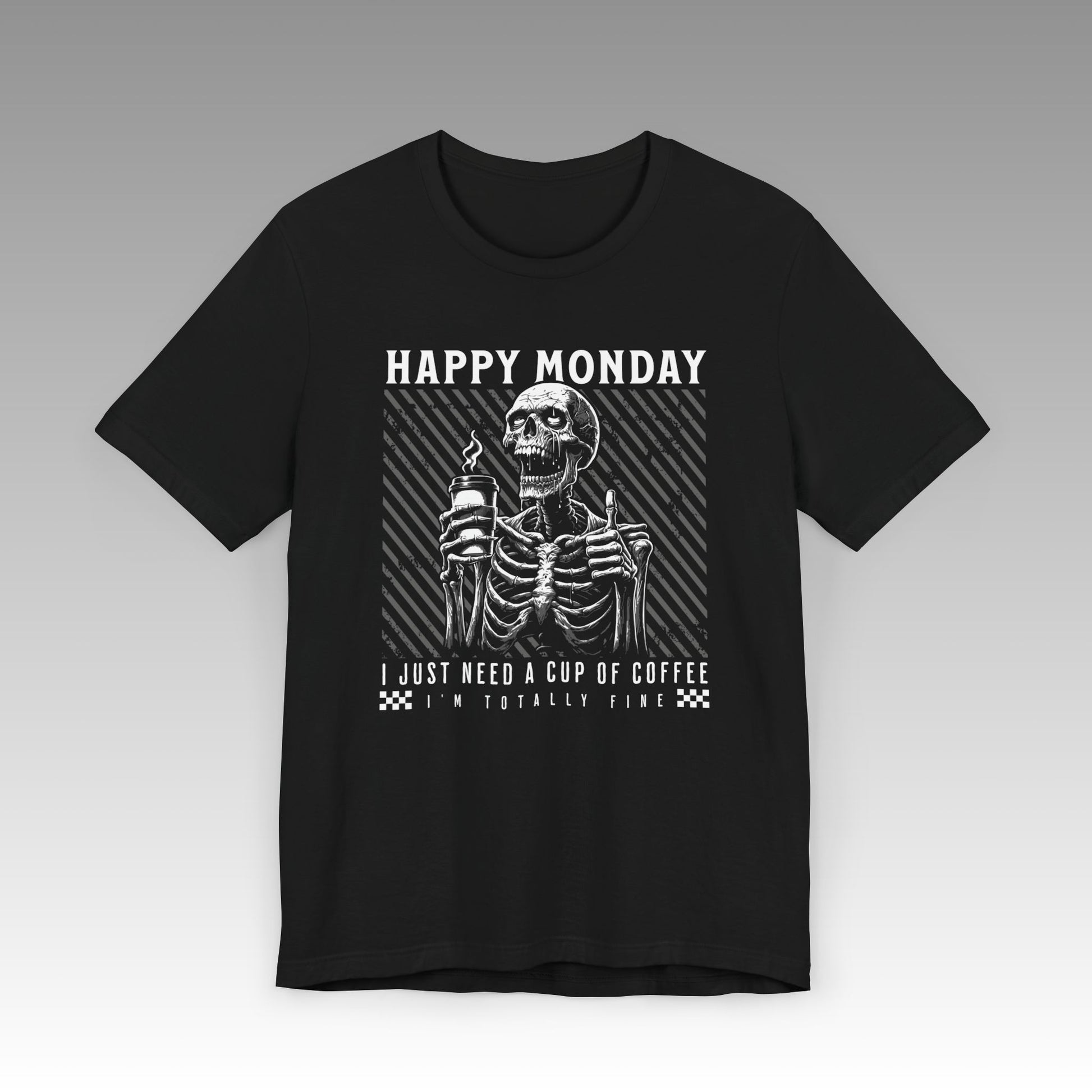 Happy Monday Unisex Jersey Short Sleeve T-Shirt - Skull Outbreak 