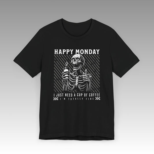 Happy Monday Unisex Jersey Short Sleeve T-Shirt - Skull Outbreak 