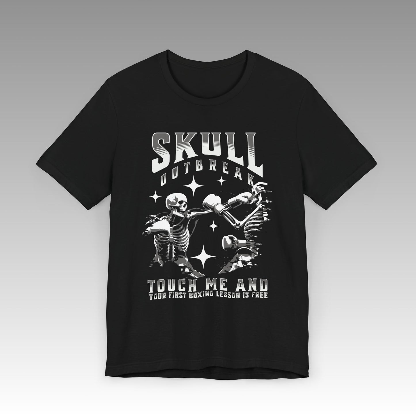 Your First Boxing Lesson Unisex Jersey Short Sleeve T-Shirt - Skull Outbreak 