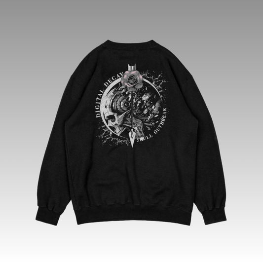 Digital Decay Unisex Premium Crewneck Sweatshirt - skull_clothing