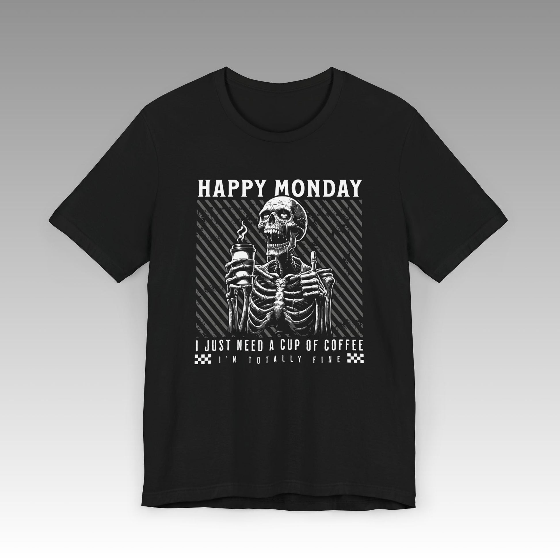 Happy Monday Unisex Jersey Short Sleeve T-Shirt - skull_clothing
