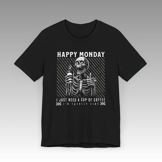 Happy Monday Unisex Jersey Short Sleeve T-Shirt - skull_clothing