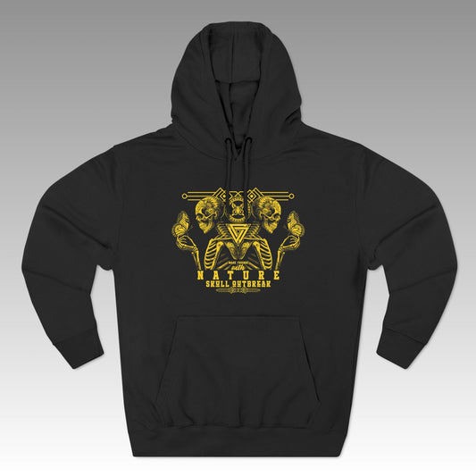 Make Friends With Nature Unisex Premium Three - Panel Fleece Hoodie - skull_clothing