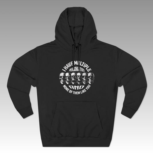 Multiple Personalities Unisex Premium Three - Panel Fleece Hoodie - skull_clothing