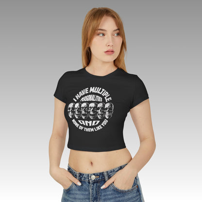 Multiple Personalities Women's Baby Tee - skull_clothing