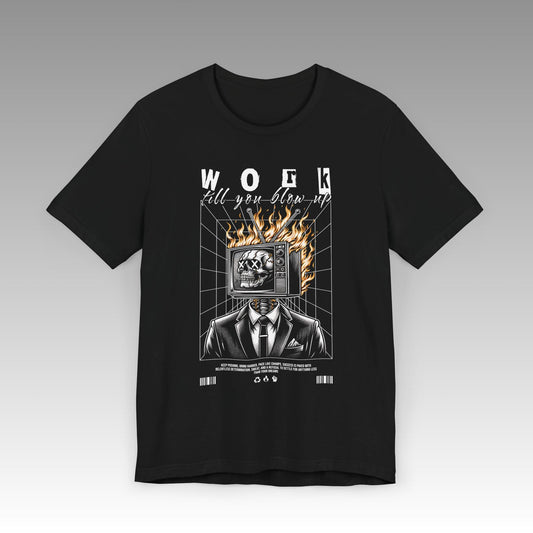 Work Till You Blow Up Unisex Jersey Short Sleeve T-Shirt - skull_clothing